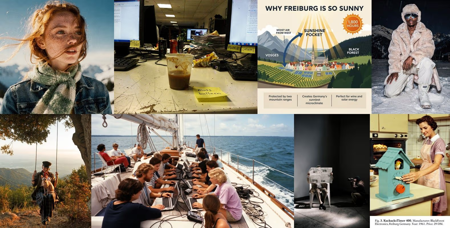 Output Versatility: FLUX.2 is capable of generating highly detailed, photoreal images along with infographics with complex typography, all at resolutions up to 4MP